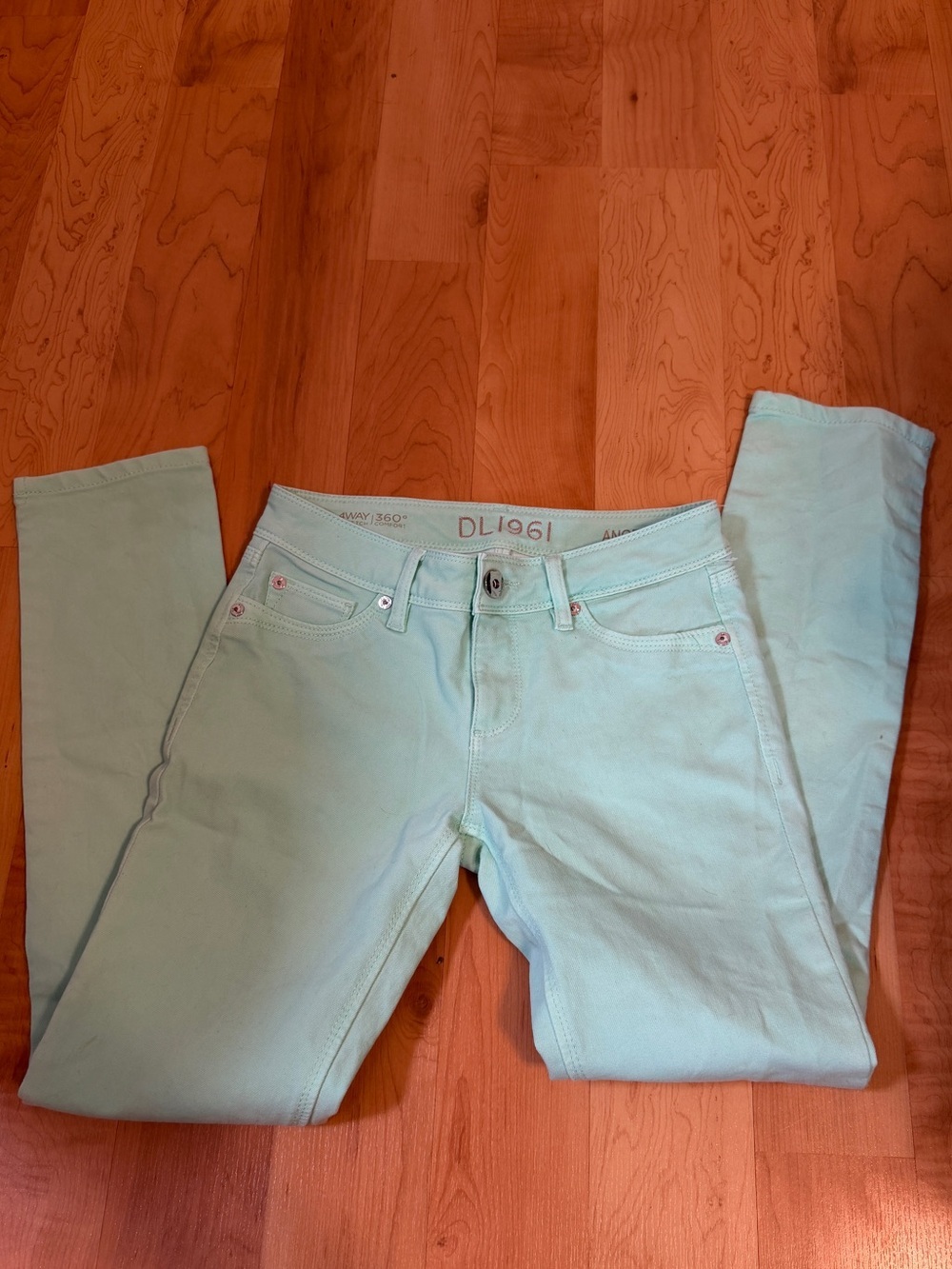 DL1961 Mint Green Skinny Jeans for Women